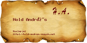 Hold András névjegykártya