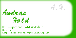 andras hold business card